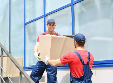 Professional packers organizing items in Marylebone Storage